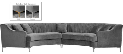 Jackson Grey Velvet 2pc. Sectional - Royal Furniture & Gifts (MI) - Multi Location