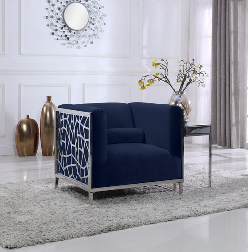 Opal Navy Velvet Chair - Royal Furniture & Gifts (MI) - Multi Location