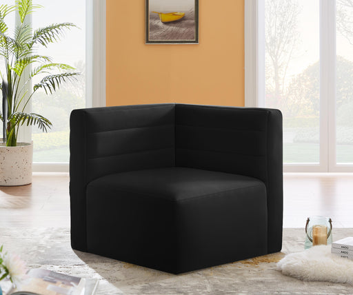Quincy Black Velvet Modular Corner Chair - Royal Furniture & Gifts (MI) - Multi Location