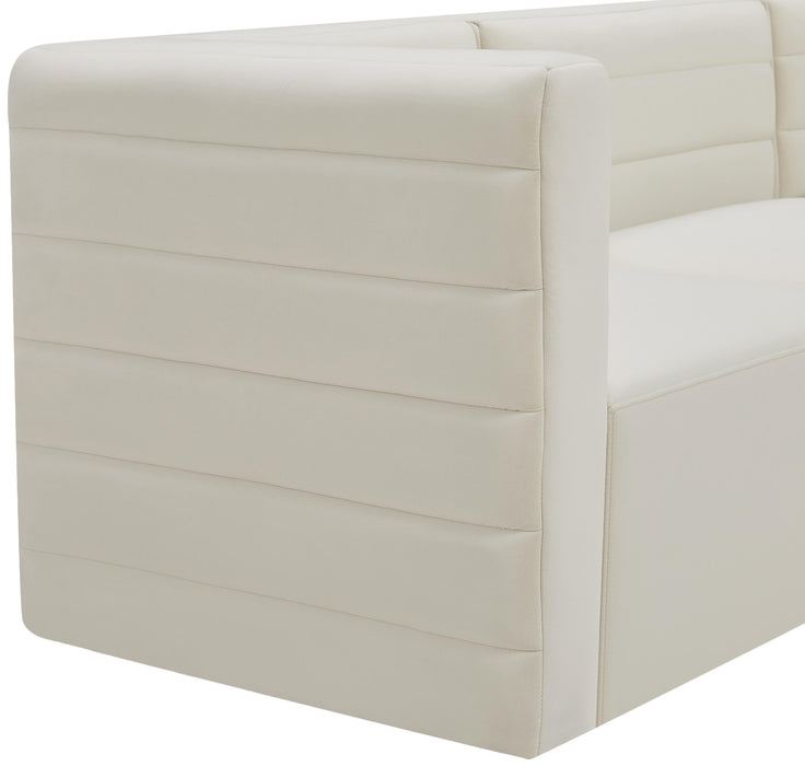 Quincy Cream Velvet Modular Corner Chair - Royal Furniture & Gifts (MI) - Multi Location