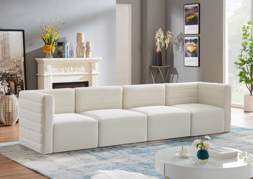 Quincy Cream Velvet Modular Sofa - Royal Furniture & Gifts (MI) - Multi Location