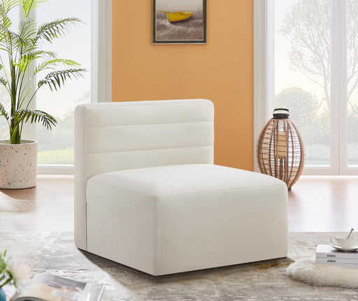 Quincy Cream Velvet Modular Armless Chair - Royal Furniture & Gifts (MI) - Multi Location