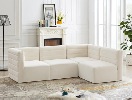 Quincy Cream Velvet Modular Sectional - Royal Furniture & Gifts (MI) - Multi Location