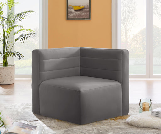 Quincy Grey Velvet Modular Corner Chair - Royal Furniture & Gifts (MI) - Multi Location