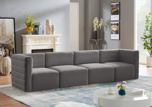 Quincy Grey Velvet Modular Sofa - Royal Furniture & Gifts (MI) - Multi Location