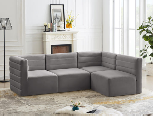 Quincy Grey Velvet Modular Sectional - Royal Furniture & Gifts (MI) - Multi Location