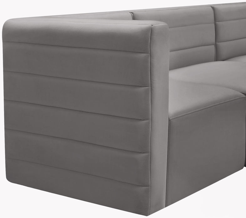 Quincy Grey Velvet Modular Sectional - Royal Furniture & Gifts (MI) - Multi Location