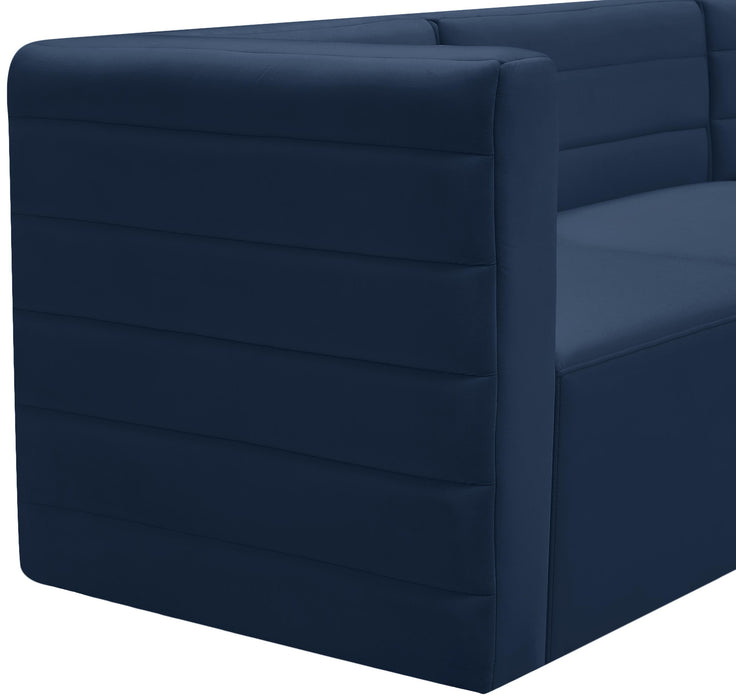 Quincy Navy Velvet Modular Corner Chair - Royal Furniture & Gifts (MI) - Multi Location