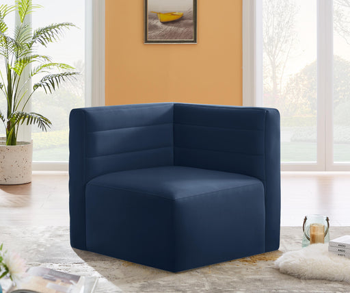 Quincy Navy Velvet Modular Corner Chair - Royal Furniture & Gifts (MI) - Multi Location