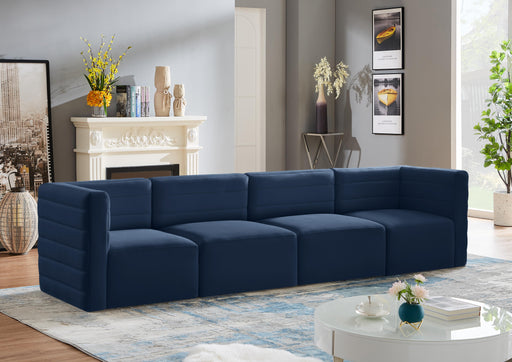 Quincy Navy Velvet Modular Sofa - Royal Furniture & Gifts (MI) - Multi Location