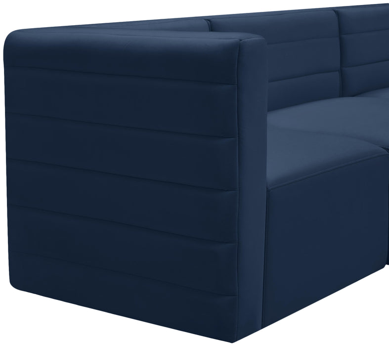 Quincy Navy Velvet Modular Sectional - Royal Furniture & Gifts (MI) - Multi Location