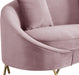 Serpentine Pink Velvet Loveseat - Royal Furniture & Gifts (MI) - Multi Location