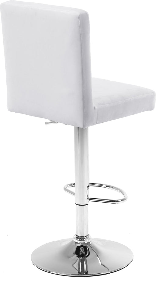 Joel White Velvet Adjustable Stool - Royal Furniture & Gifts (MI) - Multi Location