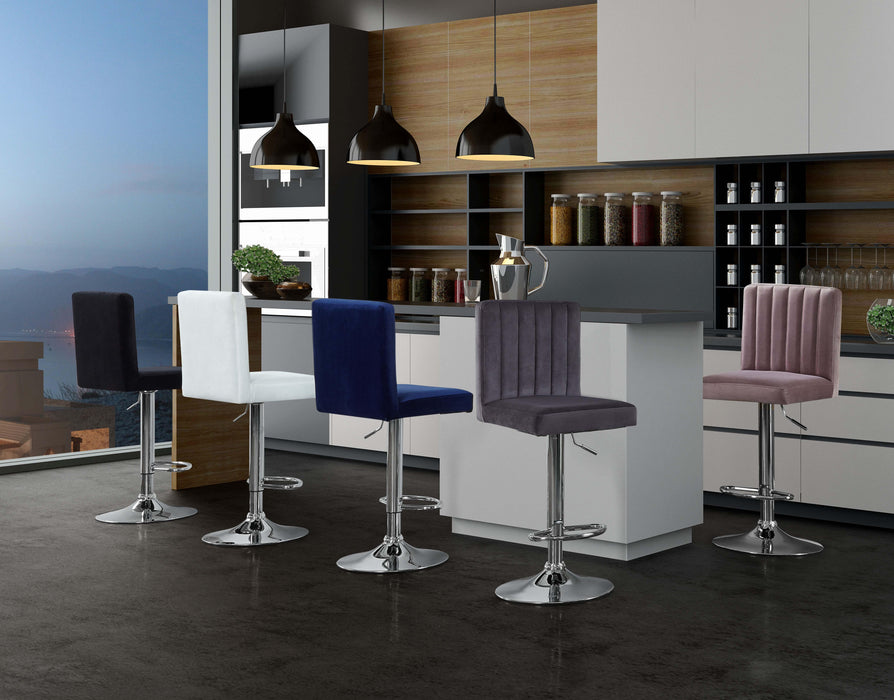 Joel Grey Velvet Adjustable Stool - Royal Furniture & Gifts (MI) - Multi Location