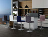 Joel Grey Velvet Adjustable Stool - Royal Furniture & Gifts (MI) - Multi Location