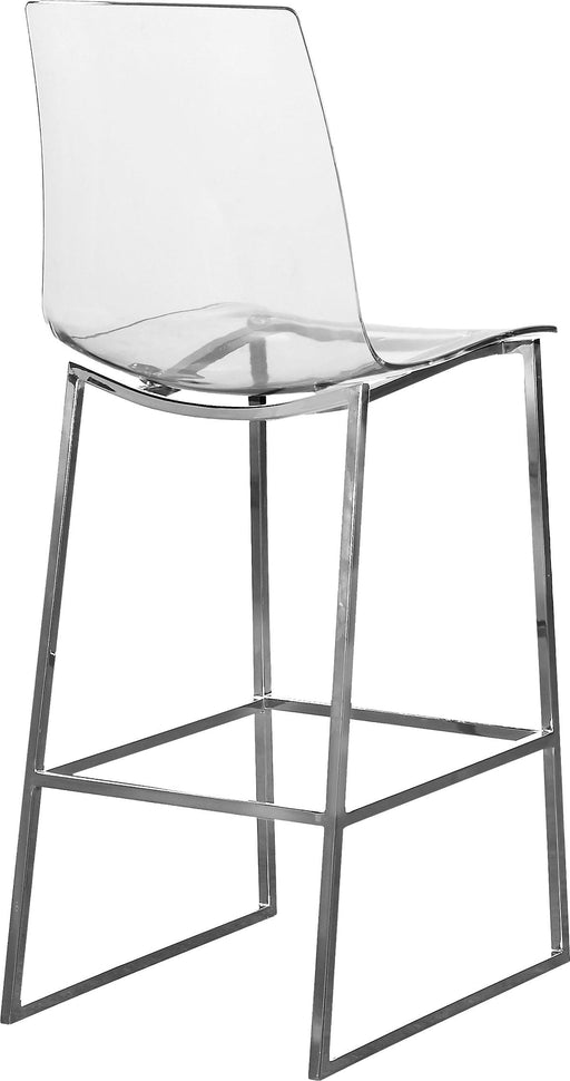 Lumen Chrome Metal/Lucite Polycarbonate Stool - Royal Furniture & Gifts (MI) - Multi Location