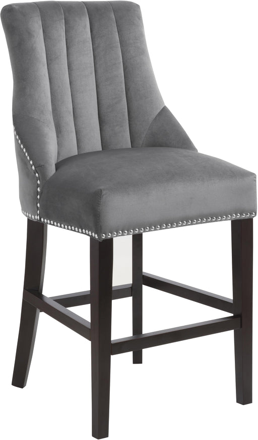 Oxford Grey Velvet Stool - Royal Furniture & Gifts (MI) - Multi Location