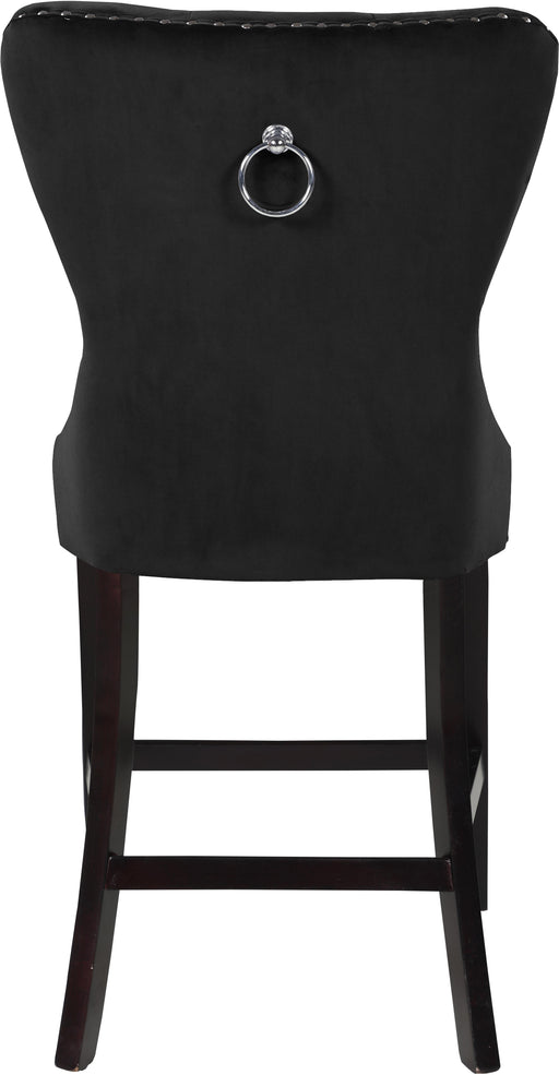 Nikki Black Velvet Stool - Royal Furniture & Gifts (MI) - Multi Location