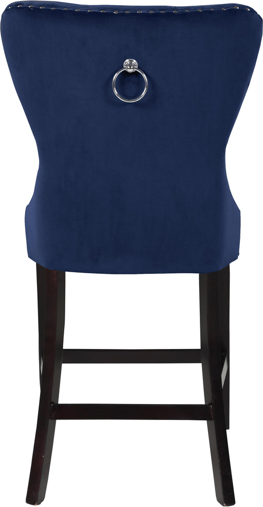 Nikki Navy Velvet Stool - Royal Furniture & Gifts (MI) - Multi Location