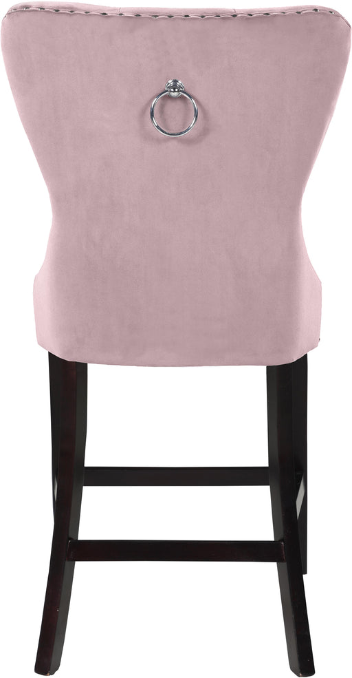 Nikki Pink Velvet Stool - Royal Furniture & Gifts (MI) - Multi Location