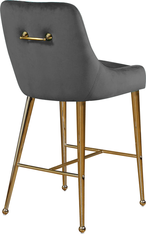 Owen Grey Velvet Stool - Royal Furniture & Gifts (MI) - Multi Location