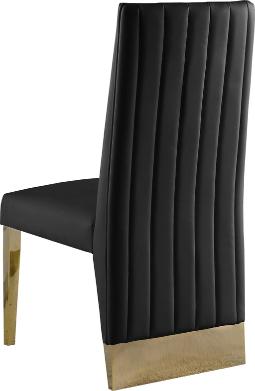 Porsha Black Faux Leather Dining Chair - Royal Furniture & Gifts (MI) - Multi Location