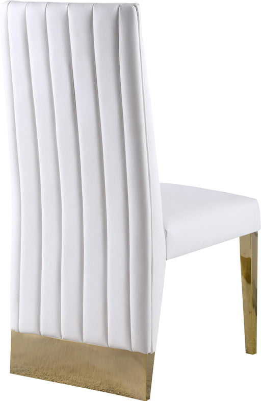 Porsha White Faux Leather Dining Chair - Royal Furniture & Gifts (MI) - Multi Location