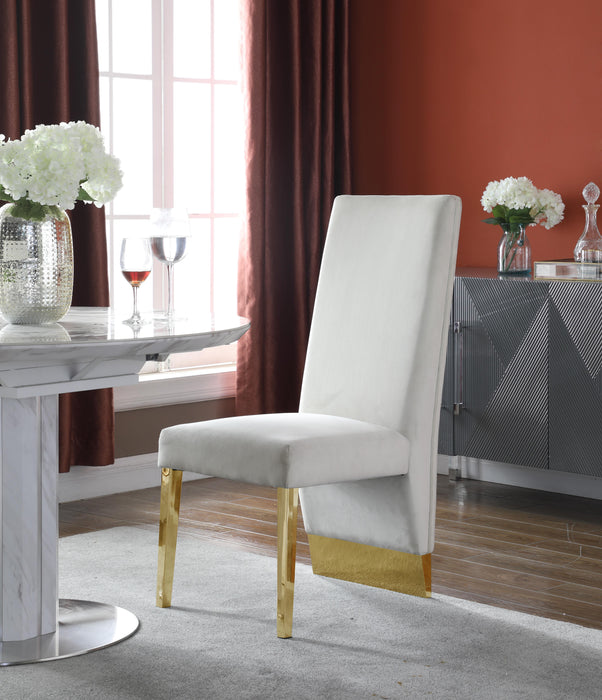 Porsha Cream Velvet Dining Chair - Royal Furniture & Gifts (MI) - Multi Location