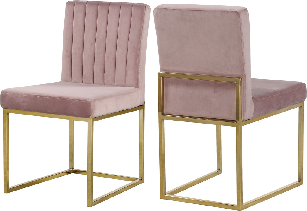 Giselle Pink Velvet Dining Chair - Royal Furniture & Gifts (MI) - Multi Location