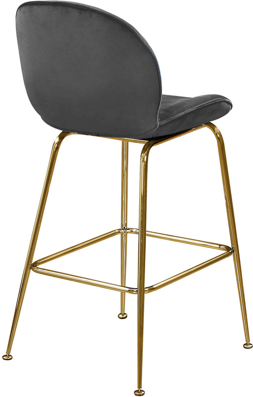 Paris Grey Velvet Stool - Royal Furniture & Gifts (MI) - Multi Location
