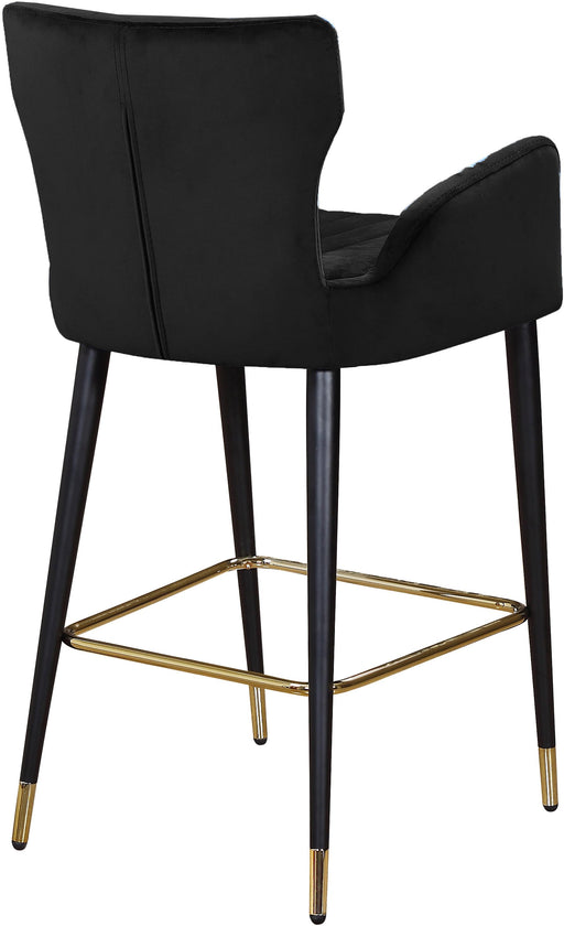 Luxe Black Velvet Stool - Royal Furniture & Gifts (MI) - Multi Location