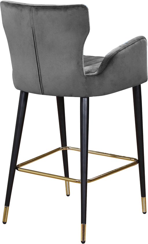 Luxe Grey Velvet Stool - Royal Furniture & Gifts (MI) - Multi Location