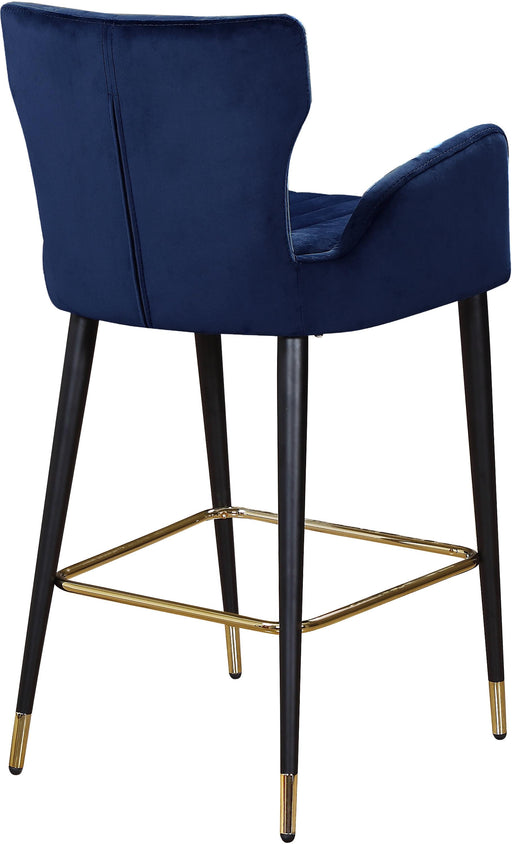 Luxe Navy Velvet Stool - Royal Furniture & Gifts (MI) - Multi Location