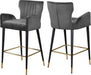 Luxe Grey Velvet Stool - Royal Furniture & Gifts (MI) - Multi Location