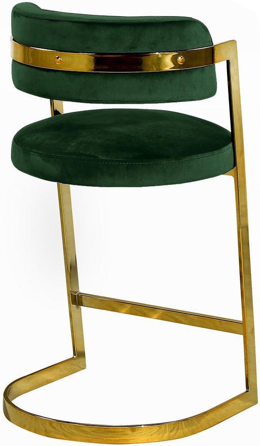 Stephanie Green Velvet Stool - Royal Furniture & Gifts (MI) - Multi Location