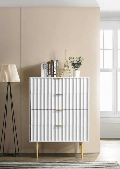 Modernist White Gloss Chest - Royal Furniture & Gifts (MI) - Multi Location