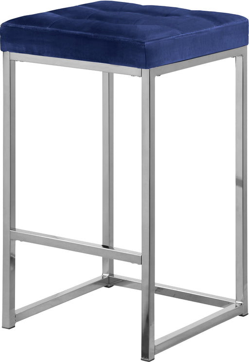 Nicola Navy Velvet Stool - Royal Furniture & Gifts (MI) - Multi Location