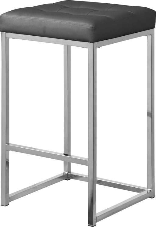 Nicola Grey Faux Leather Stool - Royal Furniture & Gifts (MI) - Multi Location