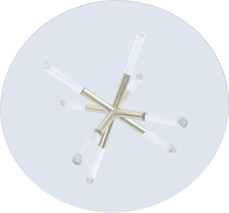 Mercury Acrylic/Gold End Table - Royal Furniture & Gifts (MI) - Multi Location