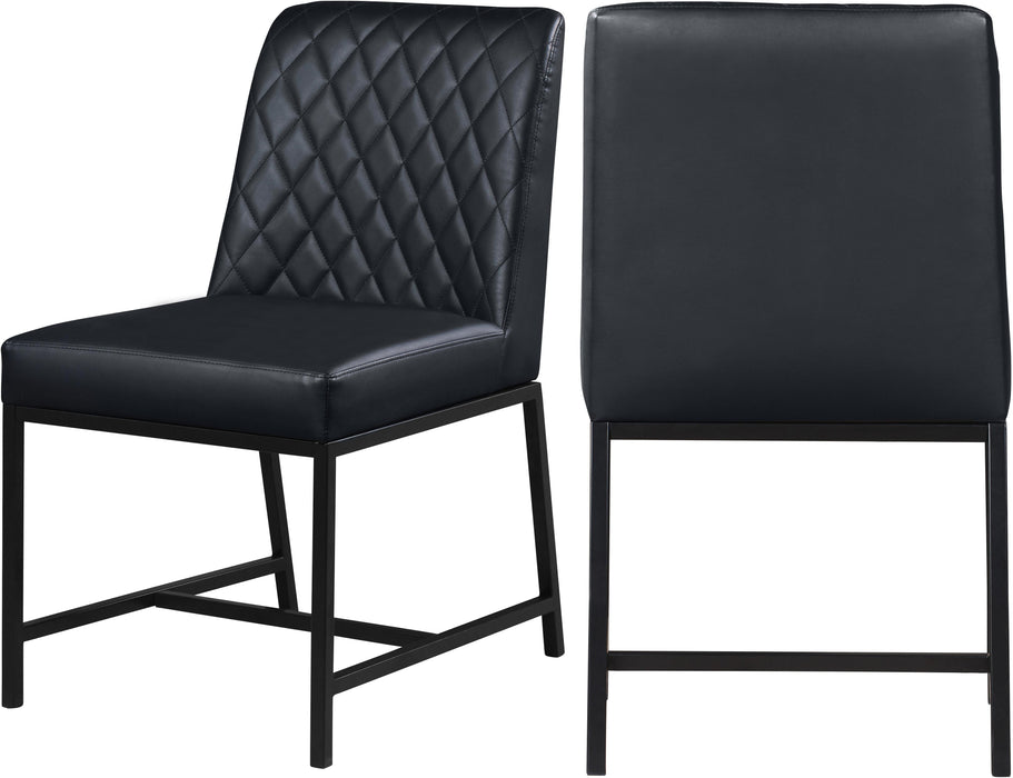 Bryce Black Faux Leather Dining Chair - Royal Furniture & Gifts (MI) - Multi Location