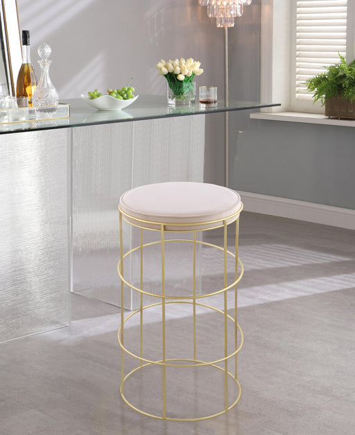 Rebar Cream Velvet Counter Stool - Royal Furniture & Gifts (MI) - Multi Location