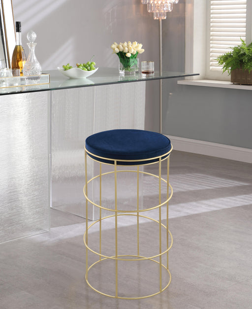 Rebar Navy Velvet Counter Stool - Royal Furniture & Gifts (MI) - Multi Location