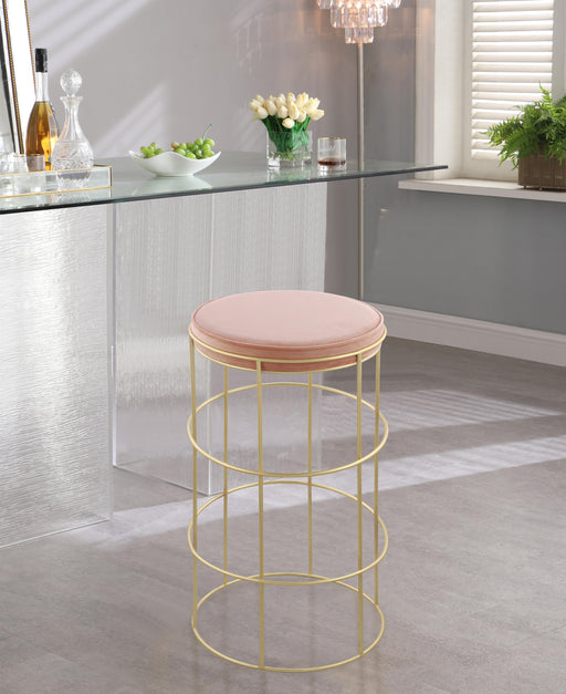 Rebar Pink Velvet Counter Stool - Royal Furniture & Gifts (MI) - Multi Location