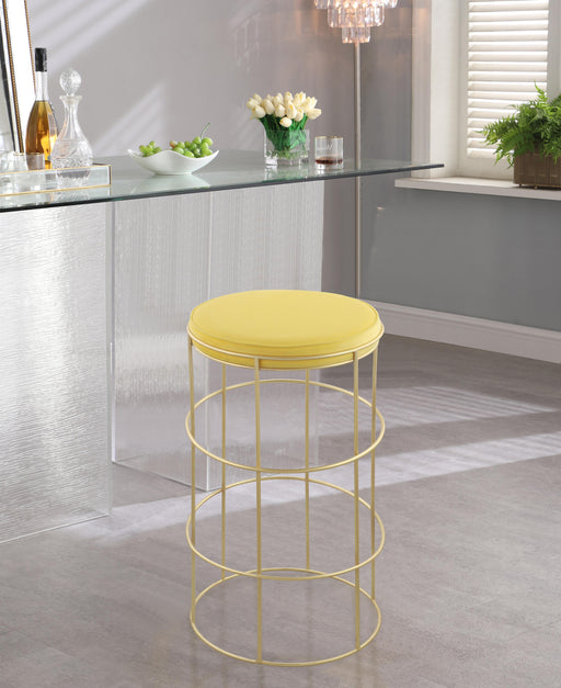 Rebar Yellow Velvet Counter Stool - Royal Furniture & Gifts (MI) - Multi Location