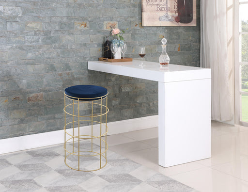 Rebar Navy Velvet Bar Stool - Royal Furniture & Gifts (MI) - Multi Location