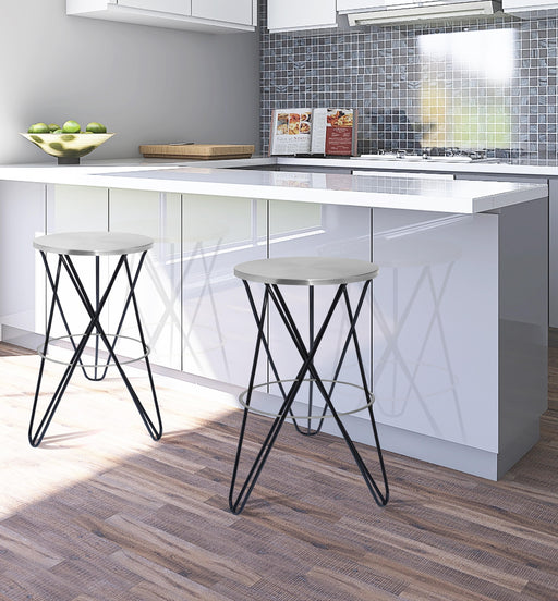 Mercury Black / Silver Counter Stool - Royal Furniture & Gifts (MI) - Multi Location