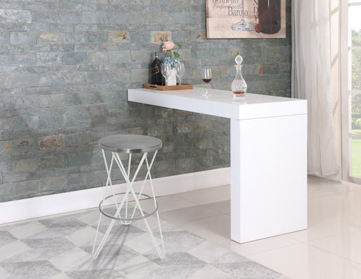 Mercury White / Silver Bar Stool - Royal Furniture & Gifts (MI) - Multi Location