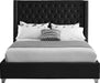 Aiden Black Velvet Queen Bed - Royal Furniture & Gifts (MI) - Multi Location