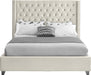 Aiden Cream Velvet King Bed - Royal Furniture & Gifts (MI) - Multi Location