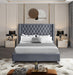 Aiden Grey Velvet King Bed - Royal Furniture & Gifts (MI) - Multi Location